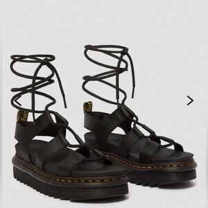 Dr. Martens Nartilla Flatform Sandals in Black